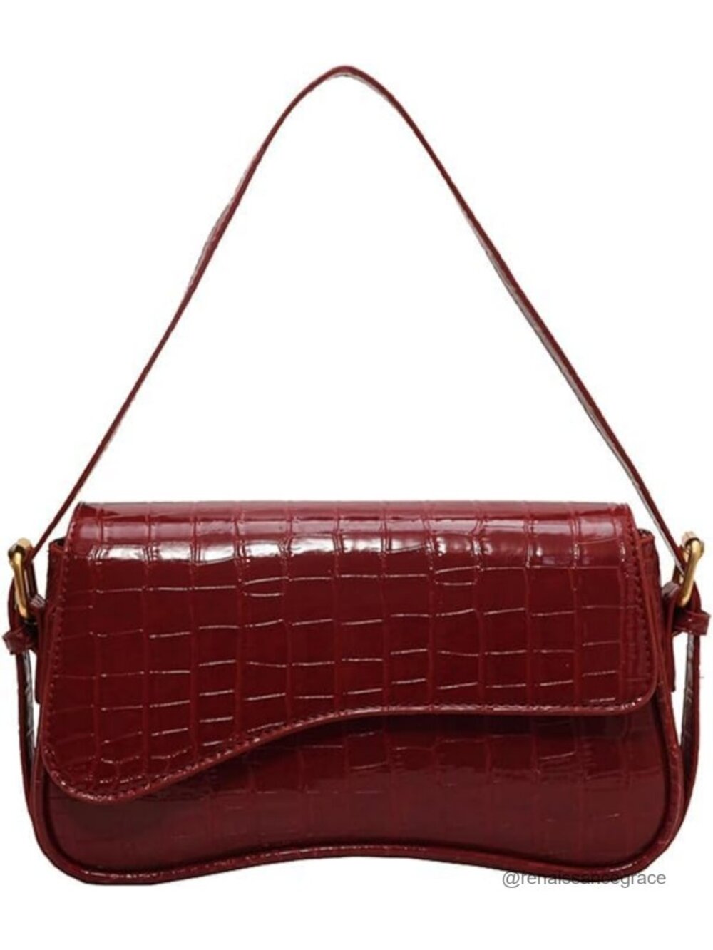 PU Leather Tote Bag Women Retro Small Shoulder Bag with 2 Straps